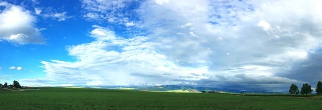 Landscape with clouds picture